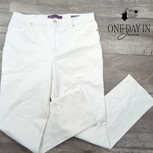 Gloria Vanderbilt Amanda Straight Leg Jeans Size 14 - Picture 1 of 5